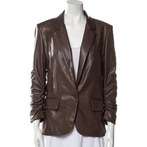 Generation Love Fitted Faux Leather Blazer